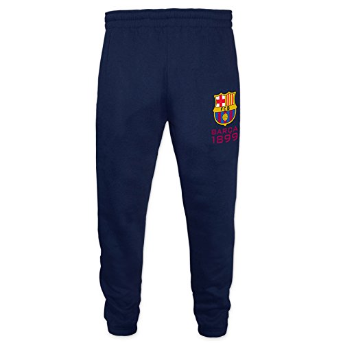 FC Barcelona officiel - Pantalon de jogging avec coupe ajustée - thème football/motif blason/polaire - garçon