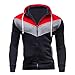Produktbild MEIbax Herren Sport Kapuzenjacke mit Reißverschluss Wintermantel Langarm Spleißen Sweatshirt Hoodie Pullover Basic Wärmemantel Coat Outwear Jacke