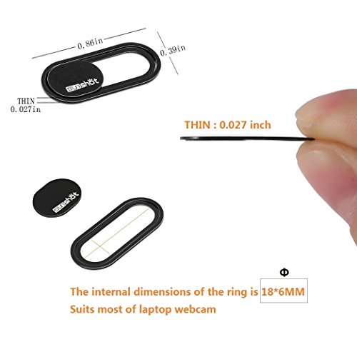 Webcam Cover 0 7mm THIN - Magnet Slider Kamera Abdeckung - Sch  tzt Ihre Privatsph  re  stoppt Webcam Spionage  passt Smartphone Laptops Macbooks PCs 