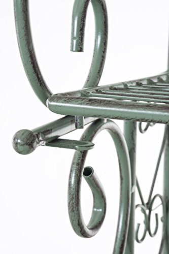 CLP Metall-Standregal ANTJE, Landhaus-Stil, Pulverbeschichtung, ca. 150 x 60 x 30 cm, 4 Böden antik-grün - 8