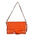 Produktbild Schicke Damentasche Made in Italy NappaLeder ital bag Clutch Schultertasche Umhängetasche CrossOver Ipad Tablet bis ca. 7 Zoll 24x16x8 cm (BxHxT) (Orange)