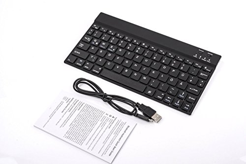Supremery® Samsung Galaxy Tab S 10.5 Tastatur Alu Bluetooth Keyboard – Deutsches QWERTZ Layout + USB Datenkabel - 5