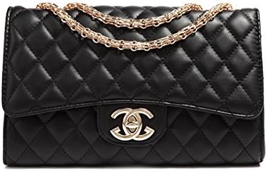 Women Simple Fashion Shoulder Diagonal Portable Handbags (black)