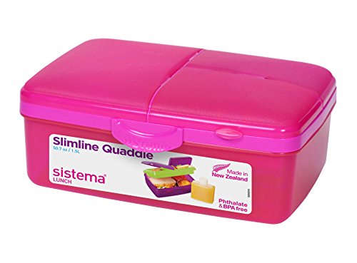 Sistema 962 Lunchbox Quaddie, 1,5 L und Trinkflasche, rosa