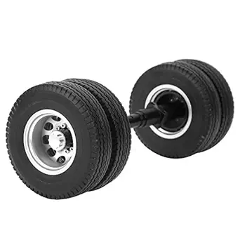 RC Tire for, High Wear Resistance RC Rear Axle Tire High Carrying Capacity for DIY Modified Trailers for 1/14 Tractor Trailer Rear Trailer