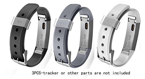 Jomoq Ersatzarmbänder für Fitbit alta, Silikon, für kabellose Aktivitäts-Tracker, mit Sicherheitsschnalle für Uhren / Schließe für Fitbit alta-Armbänder - 3