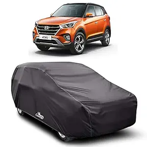 ROYALS CHOICE Water Resistant Car Cover for Hyundai Creta (Gray Without Mirror Pocket)