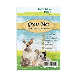 SunGrow Natural Seagrass Mat : Hand Woven, Safe & Edible for Hamsters, Rabbits, Parrot: Water Resistant & Non-Toxic Chew Toy Bed