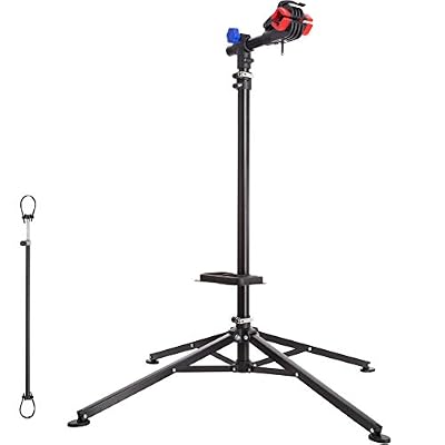 TecTake Support de Montage Vélo, Pied d'Atelier d'entretien de Réparation Charge 25 kg Réglable Pliable 85 cm x 85 cm x 200 cm