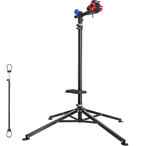 TecTake Support de Montage Vélo, Pied d'Atelier d'entretien de Réparation Charge 25 kg Réglable Pliable 85 cm x 85 cm x 200 cm
