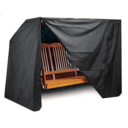 Preisvergleich Produktbild ZHANWEI Gartenmöbel Abdeckung Abdeckplane Schutzhülle Gartentisch Schaukelstuhl Staubschutzhaube Wasserdicht Draussen Anti-UV Polyester Rechteck Tabelle Schwarz Schutz Vor Überdachung Zeltplane