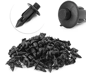 Auto-Ex Plastic Car Fender Door Panel Fastener Clip Black Bumper Retainer Rivet Car Styling 50 Pieces