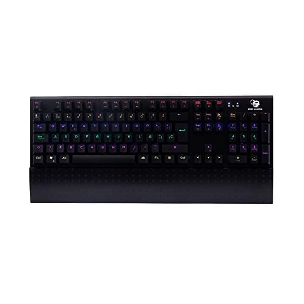 Deep Gaming Solid - Teclado mecánico gamer con 14 modos de iluminación RGB, 105, teclas, antighosting, switch azul… - Image 3