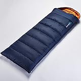 Kuscheliger Kopfteil skandika Erwachsene Schlafsack Iceland (RV Links), Blau, M, 16107_L