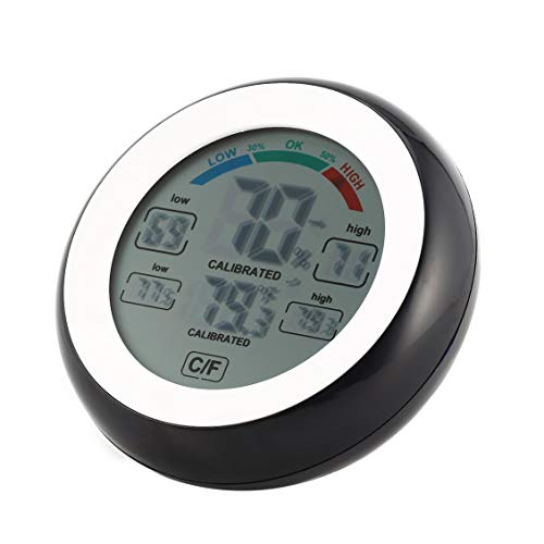 Preisvergleich Produktbild ForceSthrength Rundes LCD-Touchscreen-Innentemperatur-Hygro...