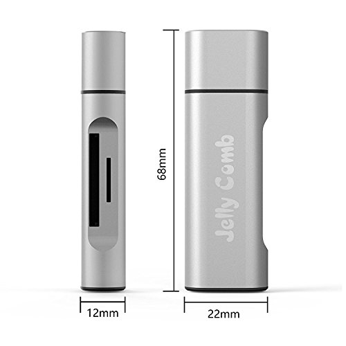USB C Adapter auf USB 3.0 A mit Kartenleser für Type C Geräte, Jelly Comb 2 in 1 Kartenlesegerät für SD, Micro SD, SDXC, SDHC, Micro SDHC, Micro SDXC - 5