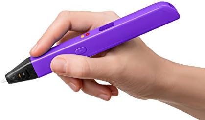3D Printing Pen compatible with ABS/PLA Filament, 3 x 1.75mm filament refills 3D Digital Printer Pen Starter Kit, 3D Printing Pen for 3D Printing, Drawing, Model Building and Craft Works Comes With a Starter Pack- PURPLE