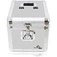 Gorilla LP 12" Vinyl Record Storage Box Flight Case - Holds 100pcs - Silver