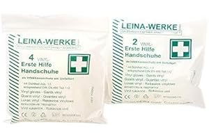 LEINA-WERKE Leina Werke 43010, Guanti primo soccorso, Sacchetto da 2 pz.