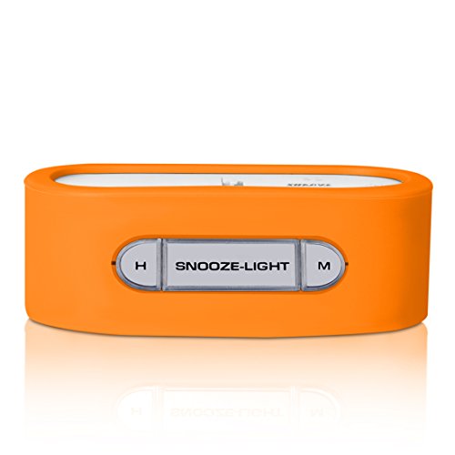 ZHPUAT Digital-Wecker Tischuhr mit Silikonhülle Snooze Bunten Licht Stoßfest ideales Geschenk Für Kinder(Orange) - 7