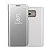 Produktbild Galaxy A3 2017 Hülle Spiegel Cover,Samsung Galaxy A3 2017 Spiegel Ledertasche,FNBK Ultra-Slim Mirror Case Cover Flip Schutzhülle Clear Handyhülle Brieftasche mit Handy Ultra PC Luxus Mirror Scratch Bumper Handytasche Backcover Standfunktion Dünn Stoßfest Standing Bookstyle PU Ledertasche Überzug Hart Zurück Schale Cool Männer Frauen Slim Fit Shell Anti-Scratch Volle Ecke 360 Schutz Wallet für Samsung Galaxy A3 2017,Silber