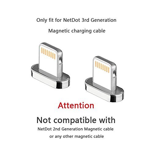 NetDot Aggiungi sul connettore iOS per i Prodotti i-compatibili con Cavo Magnetico Gen3 / Gen5 / Gen7 (2 adattatori iOS/Senza Cavo)