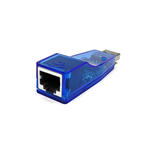 COM-FOUR USB Ethernet Adapter, USB LAN Adapter, USB Netzwerk Adapter, USB Adapter für Netzwerkanschluß, USB RJ45 Adapter, USB Fast Ethernet Adapter, USB zu LAN Adapter, USB zu RJ45 Adapter, USB Lan Konverter 10/100, blau, bis Windows 8