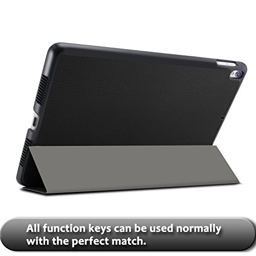 iPad Pro 10,5 Hülle, Infiland Ultra Smart Slim Lightweight Schutzhülle Cover für Apple Neu iPad Pro 10,5″ Display 2017(mit Auto Schlaf / Wach Funktion)(Schwarz) - 7