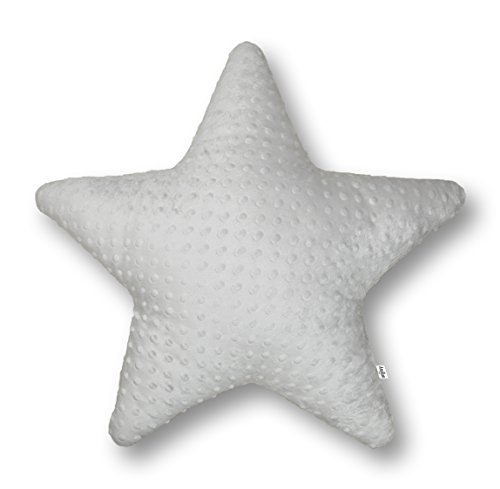 Amilian Kissen Stern Sternchen Grau Dekokissen Kuschlig Flauschig ca. 60 cm - 2