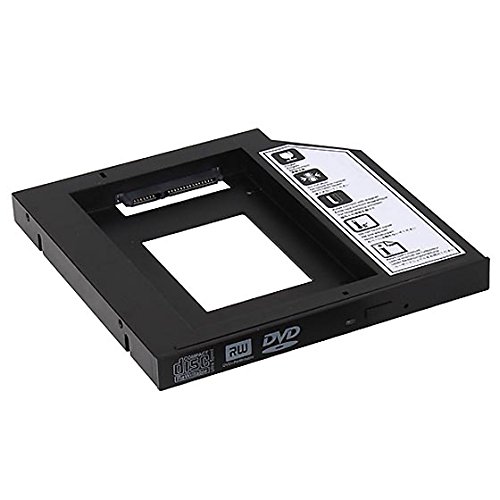 SilverStone SST-TS06 – Externes USB 2.0 2,5″ Festplattengehäuse für 12,7 mm Slimline SATA-SSDs oder -HDDs inklusive SSD/HDD-Einbaurahmen-Adapter für den Einschub in den ODD-Notebook-Schacht, schwarz - 7