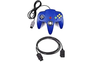 DARLINGTON & Sohns - Controller blu per Nintendo 64 N64 Joystick blu Gamepad Joypad + prolunga Extansion Gamepad
