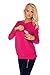 My Tummy Maternity Breastfeeding Sweatshirt Jumper Hoodie Angie Pink M (medium)