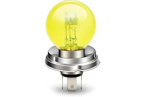 SOFOC P45T Bulb 6V Motorcycle Headlight Fog Light Halogen 45W/40W Yellow 3000K High Low Beam Plug & Play 1Pcs