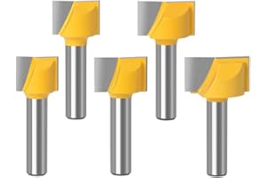 WSOOX Set di 5 frese per la pulizia del pavimento, fresa a taglio, fresa per fresa superiore con fusto da 8 mm