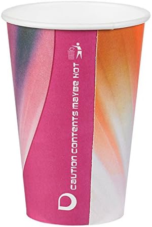 1000 x 12OZ PRISM Single Walled Paper Vending Tea Coffee Hot Chocolate Cups (1000 Cups)
