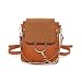 Produktbild PSATO Kleine Größe Retro Kreisring Schulterrucksack Für Frauen, Geldbörse Schrubben Leder Crossbody-Daypack Damen Süße Kette Umhängetasche Kosmetiktasche Für Mädchen,Brown