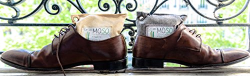 Le Sac MOSO (Die Moso Tasche) Version 200GR – Natürliche Luftreiniger , Deodorant, Feuchtigkeitsabsorber , geruchlos – gefertigt aus 100% Bambuskohle – 200 Gr Grau - 3