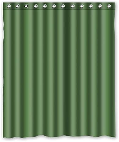 Once Young Olive green Shower Curtain Antibacterial, Washable, Polyester Shower Curtain 60"x72" (152cm x 183cm)