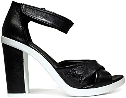 BUENO SHOES VINE A117 SHOES SANDALS HEEL, HIGH HEEL, NEW COLLECTION SPRING SUMMER 2016 LEATHER BLACK