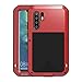 Produktbild Simicoo Huawei P30 Pro Handyhülle Hybrid Metall Rahmen Silikon Schutzhülle Stoßfest Militär Schraube stoßen Heavy Duty Gehäuse Handyhülle mit Panzerglas Displayschutz für P30 Pro (P30 Pro, Red)