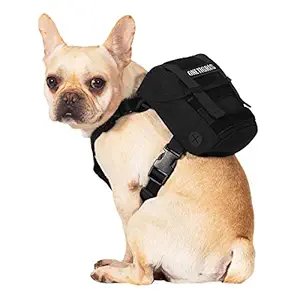 OneTigris Dog Pack, K9 Backpack Durable Small Medium Dog Pack with Litter Bag Exit for Camping Hiking Daily Walking (Ranger Green, Extra Small)