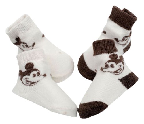 Panda 32122/CLM NB 0-3M Baby Socks Disney Classic Mickey 2 Pairs for 0-3 Months
