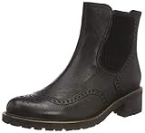 Abriebfeste Sohle Gabor Shoes Damen Comfort Basic Chelsea Boots, Schwarz (Mel.) 17, 38.5 EU