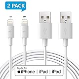 【Perfekte Kompatibilität】 - MFi-zertifiziertes Lightning-Kabel ist mit allen Apple-Geräten mit 8-poligem Lightning-Anschluss kompatibel: iPhone XS / XS Max / XR / X / 8 / 8/7 Plus / 7 / 6s Plus / 6s / 6 Plus / 6 / 5s / 5c / 5 / SE / iPad / iPod sowie mit dem neuesten iOS-System.