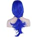 DAOTS 28" Wig Halloween Wig Long Heat Resistant Big Wavy Hair Women Cosplay Wig(Blue )