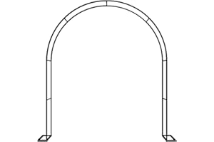 Arcade De Mariage Arceau à rosiers Arche en Métal Tuteur Colonne de Jardin Arche à rosiers Largeur: 120/140/180/200/240/286/300/350cm (Color : Black, Size : 350x220cm/11.5x7.2ft)