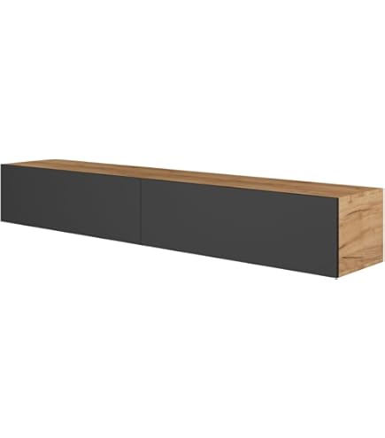 Composizione Parete Living 140cm Con Credenza E 2 Armadi - Rovere Oro, Design Moderno - Foto 12