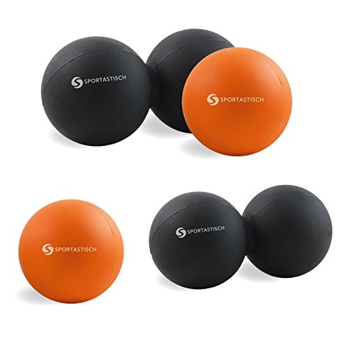 Premium Massageball Set „Deep Relax“ von Sportastisch :: 2 hochwertige Massagebälle im Set: Einzelball und Duoball :: in geprüfter Qualität :: verschiedene Zonen :: mittlerer Härtegrad, ideal für Einsteiger oder Fortgeschrittene :: ideal zur Behandlung schmerzender Faszien :: optimales Training für Rücken, Wirbelsäule, Arm und Schultern: inklusive 3 Jahren Sportastisch Produktgarantie - 7