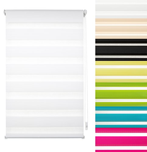 GARDUNA FIX Duo-Doppel-Rollo #rot magnolia 90cm # Smartfix - Klemmfix - ohne bohren - viele Farben & Größen - Sichtschutz - lichtdurchlässig