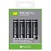 Produktbild GP ReCyko + Pro Wiederaufladbare AA HR06 MN1500 NiMH Batterien 2000 mAh, 4 Stück